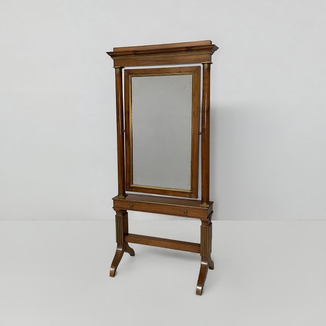 Mid-19th Century Italian Empire Mirror with Drawer For Sale - Image 18 of 18