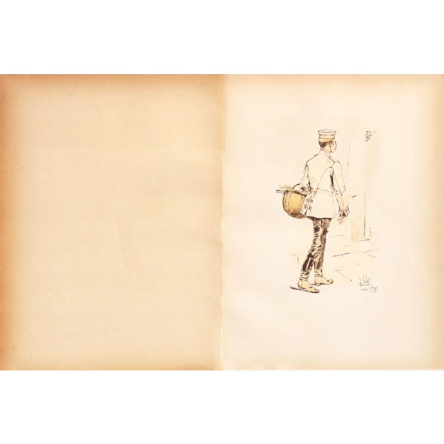 Date: 1893 Size: 10 x 13 inches Artist: L. Vallet Set/Pair Two lithographs from Croquis de Cavalerie printed in Paris by...