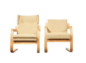 Set of 401 and 402 Lounge Chairs by Alvar Aalto for Artek, 1940s