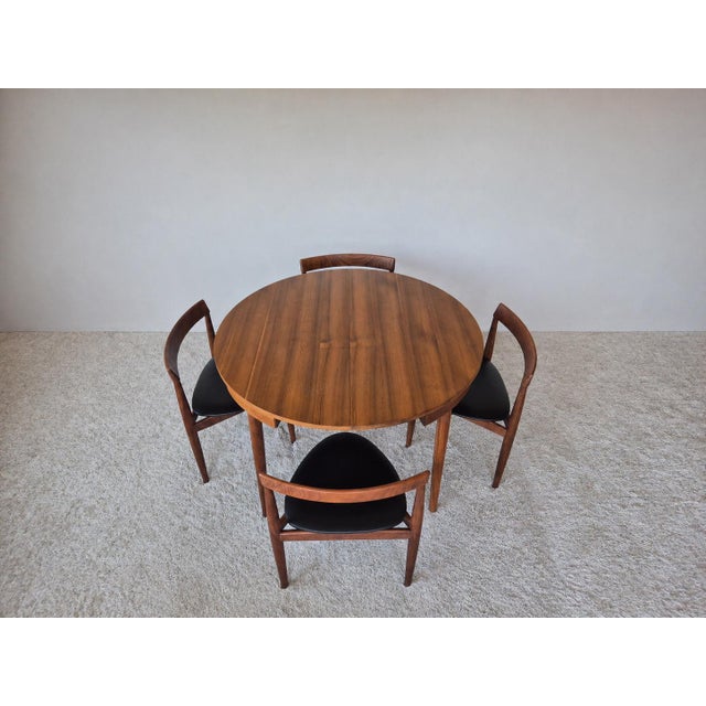 Round Extendable Dining Table and Chairs in Teak by Hans Olsen for Frem Røjle, Denmark, 1960s, Set of 5 For Sale - Image 11 of 16