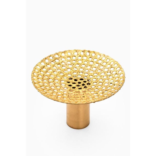 Vintage Vase in Brass by Pierre Forssell, 1950s For Sale - Image 4 of 6