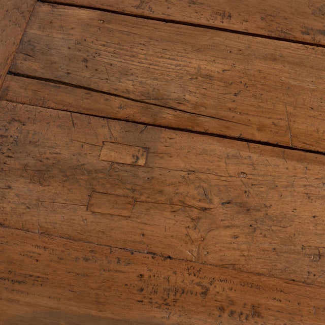 19th Century Rustic Baker's Table Coffee Table With Hidden Storage For Sale - Image 9 of 18