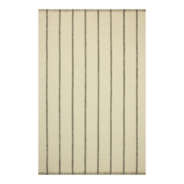 Amber Lewis x Loloi Harlan Ivory / Charcoal 2'-0" x 3'-0" Runner Rug For Sale