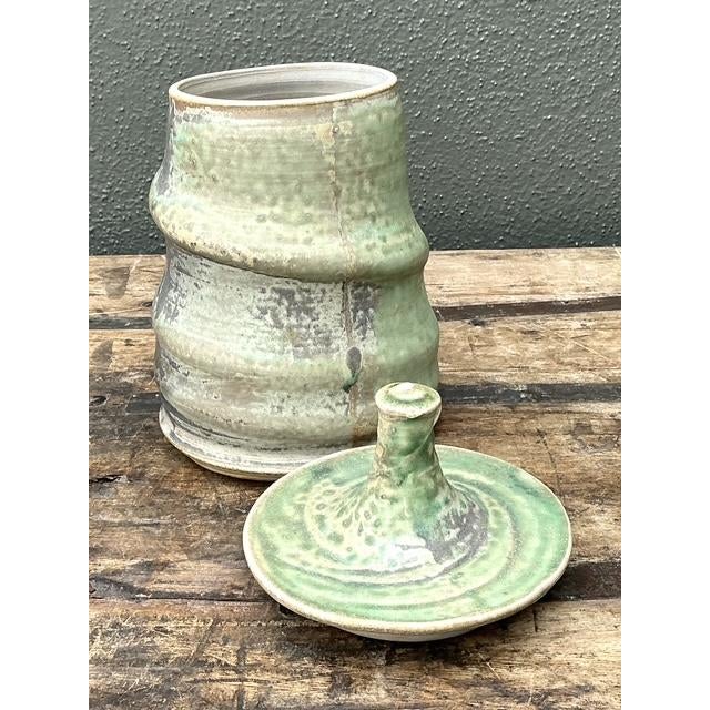 Vintage Original Studio Pottery Lidded Jar For Sale - Image 11 of 12