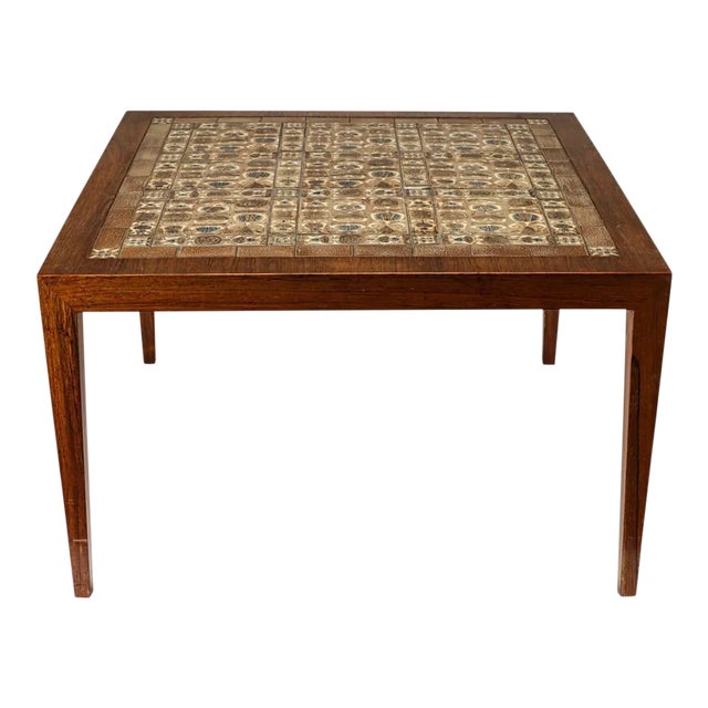 Square Rosewood Coffee Table by Severin Hansen for Haslev For Sale