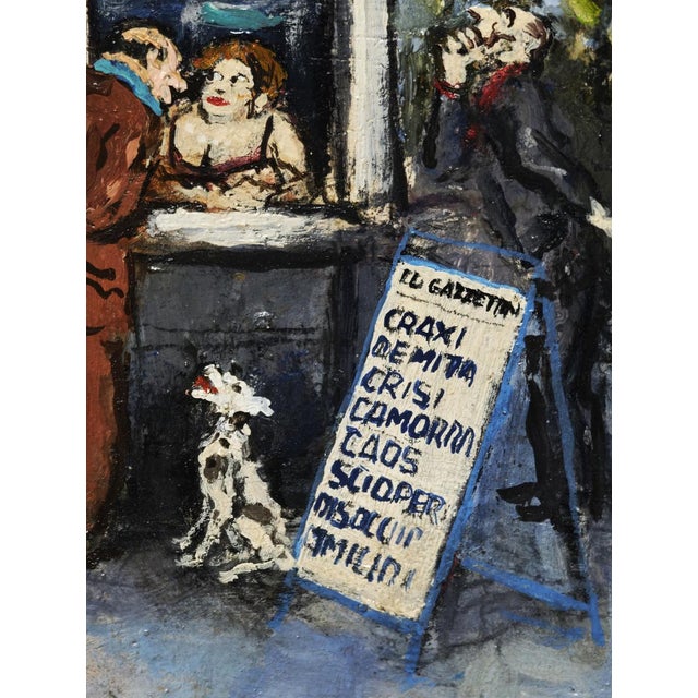 Walter Piacesi, Latest News, 2002, Oil on Board For Sale - Image 3 of 17