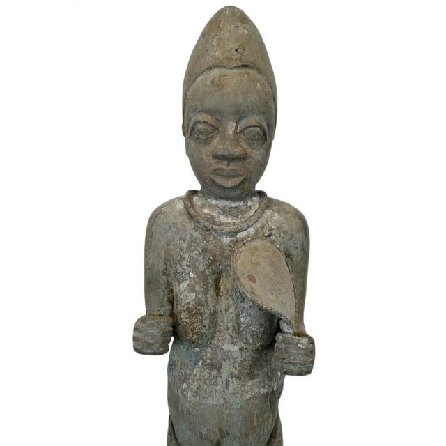 Late 19th Century Antique Bronze Nupe Idah Sculpture For Sale - Image 5 of 12