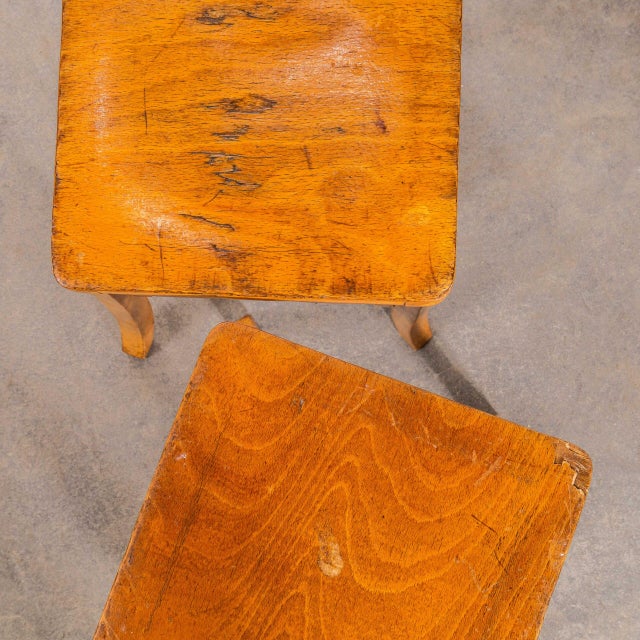 1950’s Baumann Low Bentwood Stools – Pair. Made by the maker Baumann. Baumann is a slightly off the radar French producer...