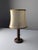Vintage Table Lamp in Oak with Parchment Leather Shade by Charles Dudouyt, France, 1950s For Sale - Image 10 of 11