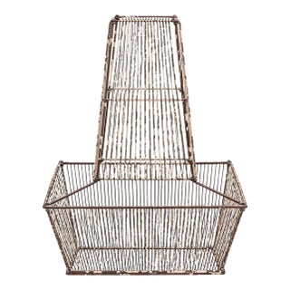 Antique French Painted Iron Wirework Fernery Jardiniere For Sale