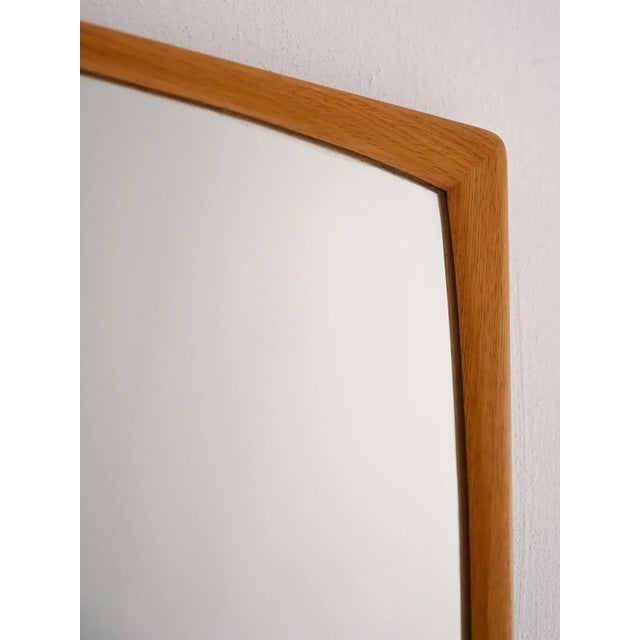 Swedish Sylvia Mirror in Oak from Fröseke, 1960s For Sale - Image 3 of 8