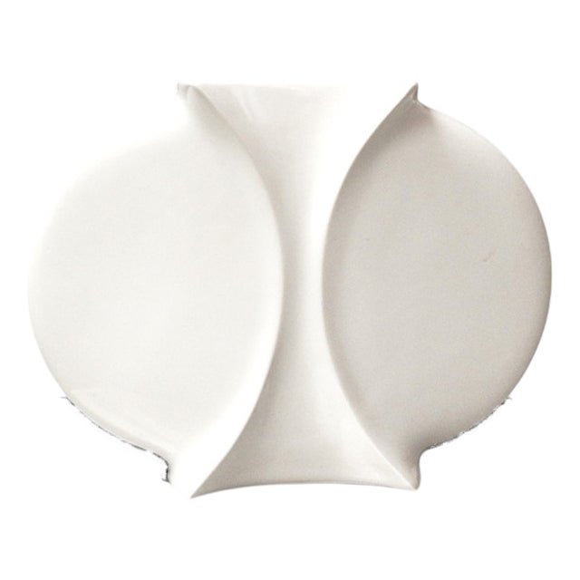 Minimalist White-Glazed Porcelain Schol Vase by Jan van der Vaart, Netherlands, 1987 For Sale