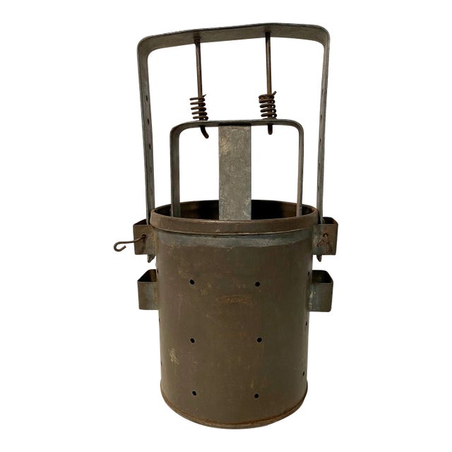 Antique Simpson & Sons Metal Meat or Cheese Press From England, Patented in 1925 For Sale