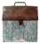 Mid-Century Green Galvanized Metal Toolbox For Sale