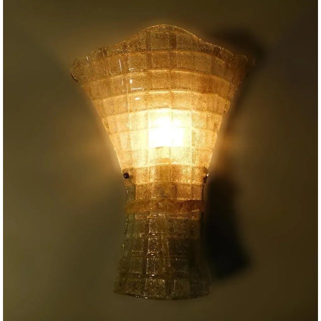 1960s Gold Graniglia Bow Sconces, a Pair For Sale - Image 6 of 9