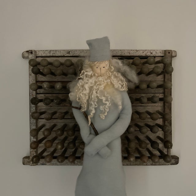 Vintage Folk Art Santa Claus Wall Hanging For Sale - Image 9 of 9