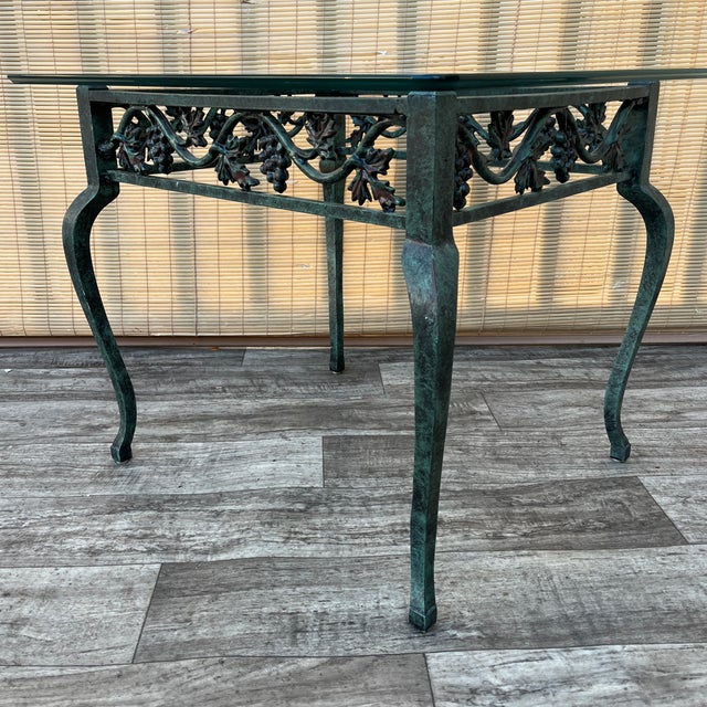 A Pair of Late 20th Century Cast Iron Glass Top Side Tables. For Sale - Image 10 of 18