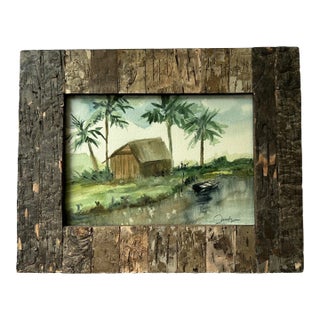 Nancy Smith Framed Signed Original Watercolor “Magic Waters” For Sale