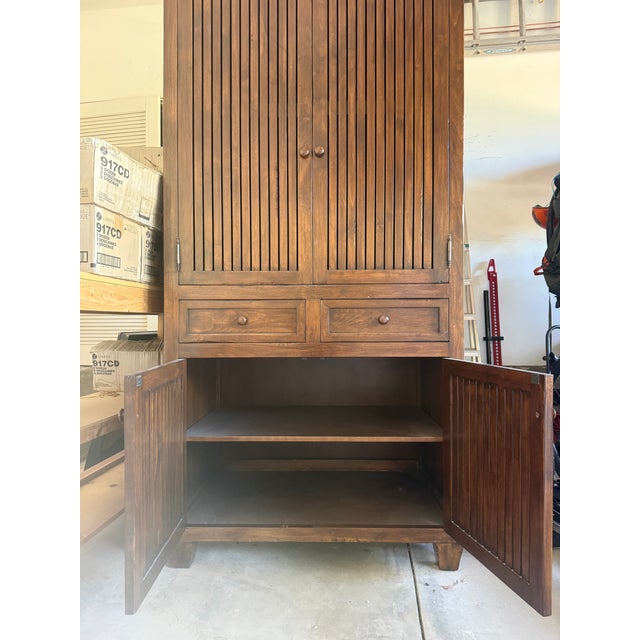 Charles Fradin Custom Alder Wood Armoire For Sale - Image 4 of 6