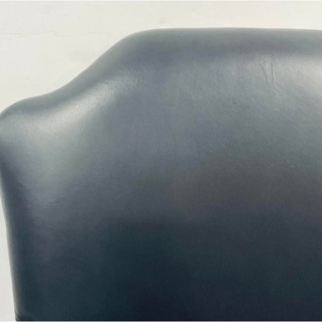 Transitional Maitland-Smith Transitional Black Leather Dining Chairs Set of 4 For Sale - Image 3 of 6