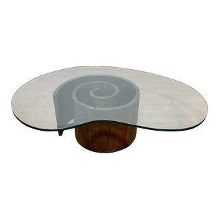 C. 1960s Vladimir Kagan "Snail" Coffee Table For Sale