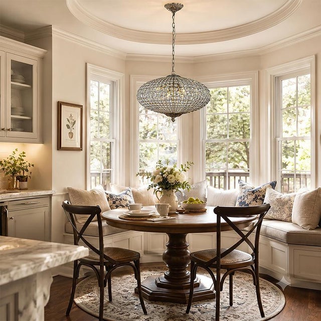 Aloadecor 25 Inch 6-Light Antique Bronze With Vintage Patina Dimmable Retro French Crystals Chandelier With Adjustable Chain For Sale In Houston - Image 6 of 7