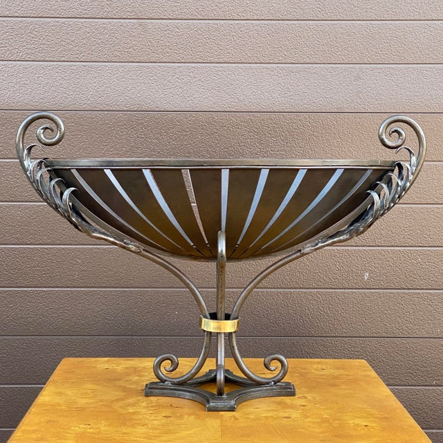 Large Palecek Wrought Iron Centerpiece Fruit Bowl Chairish