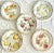 Ceramic Mid 20th Century Gump’s Vintage Italian Hand Painted Scalloped Stoneware Fruit Plates- a Set For Sale - Image 7 of 9