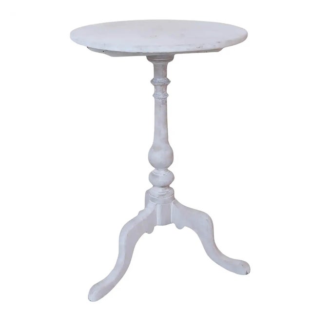 Small Antique Bleached Fruitwood Side Table, 1850 For Sale - Image 9 of 9