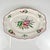White Oval Réverbère Platter with Rose Motif and Flat End from KG Lunéville, 1980s For Sale - Image 8 of 8