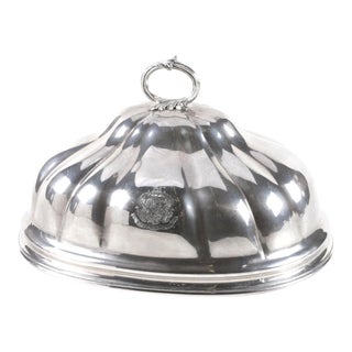 19th C. Smith, Sissons & Co Sheffield Plate Dome Meat Server For Sale