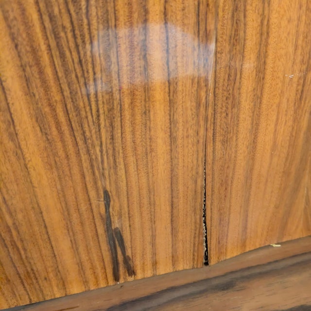 Mid Century Vintage Lacquered Rosewood Veneer Credenza and Hutch Set -2 Pcs. For Sale - Image 18 of 18