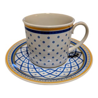 1990s Villeroy & Boch Perpignan Cup and Saucer For Sale