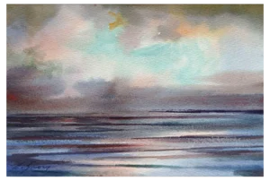 Zigmunds Snore, Day at the Sea, 2018, Watercolor on Paper