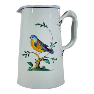 Vintage Copeland Spode Queen’s Bird Pitcher Jug England Fine Stone 24 Oz For Sale
