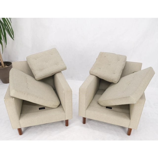 Pair of Ed Warley for Dunbar Deep Lounge Arm Club Chairs For Sale - Image 9 of 13