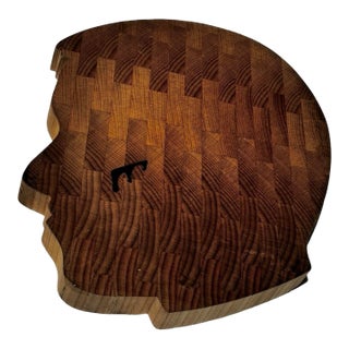 1990s Teak Cutting Board in Profile Silhouette For Sale