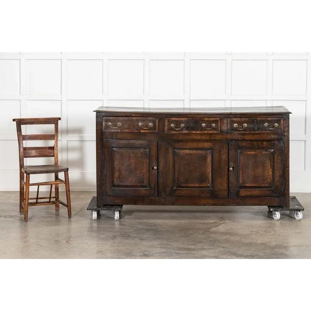 Georgian English Oak Dresser Base, 1800s For Sale - Image 4 of 16