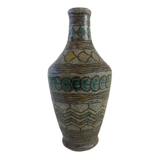 Small Polychrome Majolica Vase by Carlo Zauli, Italy, 1955 For Sale