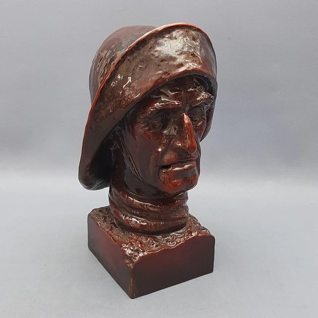 Ceramic Ceramic Fisherman Sculpture by A. Ferreri for Cacciapuoti, 1950s For Sale - Image 7 of 16