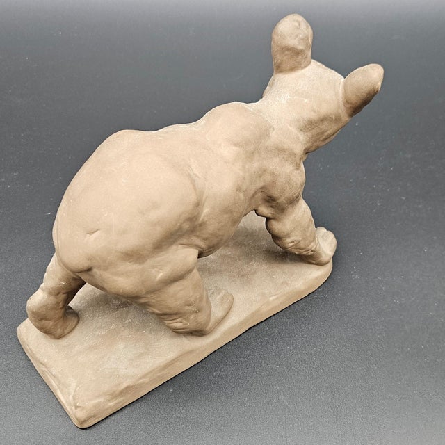 Young Ceramic Bear by Lilli Hummel König for Karlsruher Majolika., 1936, in Very Good conditions. Designed 1920 to 1949...