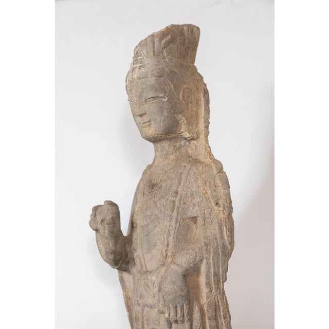 Stone Statue of Kwan Yin, circa 1900 For Sale - Image 4 of 6