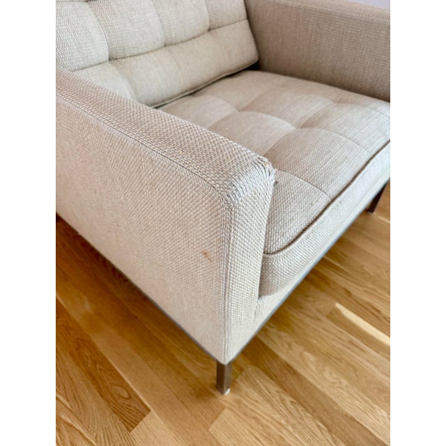 Vintage Florence Knoll Relaxed Lounge Chair Neutral Ivory For Sale - Image 11 of 12