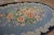 Vintage Mid Century Floral Light Blue Folk Art American Hooked Oval Rug For Sale - Image 4 of 6
