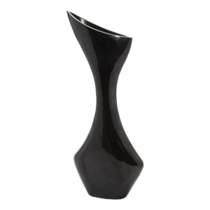 Modern Sculptural Vase in Black Shell by R&y Augousti