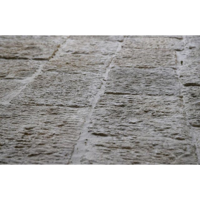 Thick Rustic Rare Italian Old Limestone Flooring Tile For Sale - Image 9 of 11