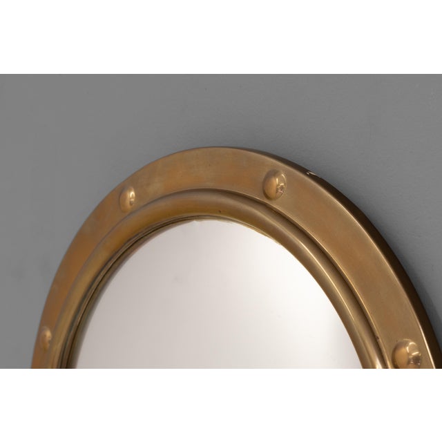 1930s Porthole Mirror in Brass Frame, 1930 For Sale - Image 5 of 7
