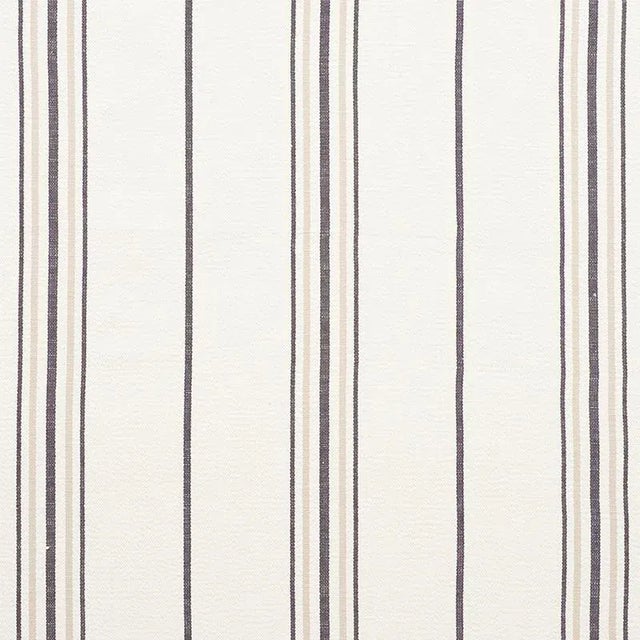 Sample - Schumacher Scarset Stripe Fabric in Neutral For Sale