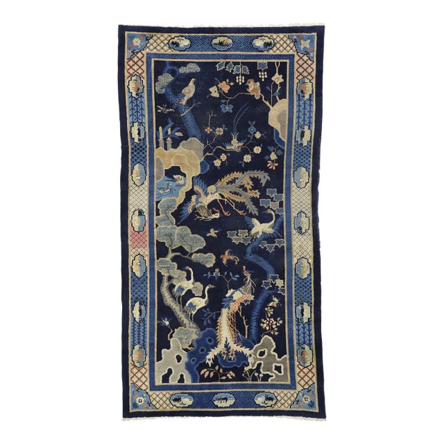 Antique Chinese Pictorial Baotou Rug - 06'00 x11'06 For Sale