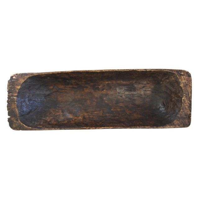 Antique Hand Carved Dough Harvest Bowl For Sale In Los Angeles - Image 6 of 8